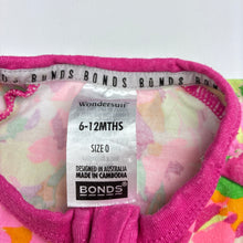 Load image into Gallery viewer, Girls Bonds, colourful floral zip wondersuit / zippy / romper, FUC, size 0,  