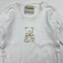 Load image into Gallery viewer, Unisex Marquise, cotton bodysuit / romper, teddy bear, FUC, size 000,  