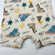 Load image into Gallery viewer, Unisex Tiny Tots, lightweight cotton romper, dinosaurs, FUC, size 0,  