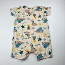 Load image into Gallery viewer, Unisex Tiny Tots, lightweight cotton romper, dinosaurs, FUC, size 0,  