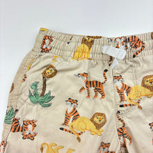Load image into Gallery viewer, Boys KID, lightweight cotton shorts, elasticated, tigers, GUC, size 2,  