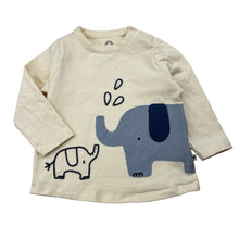 Load image into Gallery viewer, Unisex Next, cream embroidered long sleeve tee / top, EUC, size 00,  