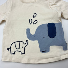 Load image into Gallery viewer, Unisex Next, cream embroidered long sleeve tee / top, EUC, size 00,  