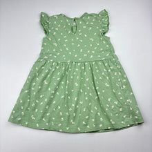 Load image into Gallery viewer, Girls H&amp;M, green floral cotton dress, GUC, size 0, L: 40cm