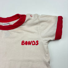 Load image into Gallery viewer, Unisex Bonds, stretchy tee / top, small marks on front, FUC, size 0,  