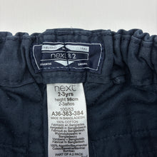 Load image into Gallery viewer, Boys Next, navy cotton shorts, adjustable,wash fade, FUC, size 2-3,  