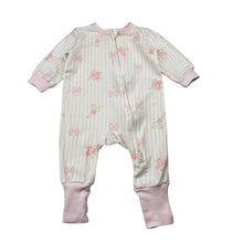 Load image into Gallery viewer, Girls Baby Berry, stretchy zip romper, GUC, size 000,  