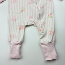Load image into Gallery viewer, Girls Baby Berry, stretchy zip romper, GUC, size 000,  