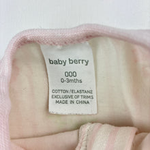 Load image into Gallery viewer, Girls Baby Berry, stretchy zip romper, GUC, size 000,  