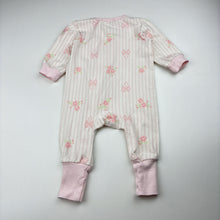 Load image into Gallery viewer, Girls Baby Berry, stretchy zip romper, GUC, size 000,  