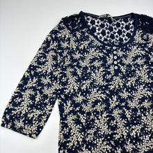 Load image into Gallery viewer, Womens Tu, navy floral cotton top, armpit to armpit: 40cm, EUC, size 8,  