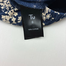 Load image into Gallery viewer, Womens Tu, navy floral cotton top, armpit to armpit: 40cm, EUC, size 8,  