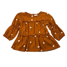 Load image into Gallery viewer, Girls Next, spotted cotton long sleeve top, EUC, size 0,  