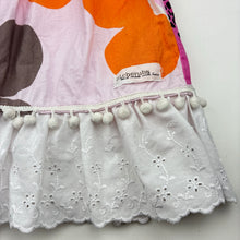Load image into Gallery viewer, Girls Lil Cherubs, hand made floral cotton skirt, elasticated, L: 39cm, EUC, size 5,  