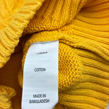 Load image into Gallery viewer, Unisex KID, yellow cotton cable knit sweater / jumper, GUC, size 1,  