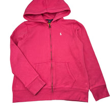 Load image into Gallery viewer, Girls Polo Ralph Lauren, pink fleece lined zip hoodie sweater, FUC, size 16,  