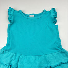 Load image into Gallery viewer, Girls Tiny Little Wonders, blue cotton dress, GUC, size 0, L: 37cm