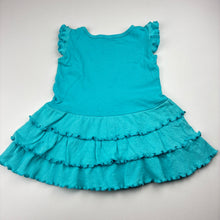 Load image into Gallery viewer, Girls Tiny Little Wonders, blue cotton dress, GUC, size 0, L: 37cm