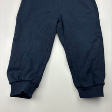 Load image into Gallery viewer, Unisex H&amp;M, navy cotton track pants, adjustable, Inside leg: 28cm, GUC, size 2,  