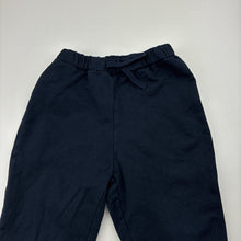 Load image into Gallery viewer, Unisex H&amp;M, navy cotton track pants, adjustable, Inside leg: 28cm, GUC, size 2,  