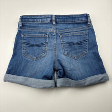 Load image into Gallery viewer, Girls GAP, blue stretch denim shorts, adjustable, GUC, size 8,  