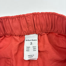 Load image into Gallery viewer, Boys Brilliant Basics, lightweight board shorts, elasticated, GUC, size 3,  