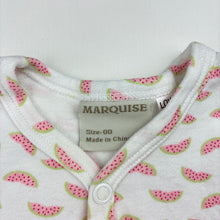 Load image into Gallery viewer, Girls Marquise, soft feel cotton romper, watermelon, EUC, size 00,  