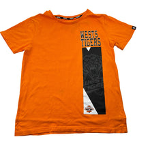 Load image into Gallery viewer, Unisex NRL Supporter, Wests Tigers cotton tee / top, marks on front, FUC, size 10,  