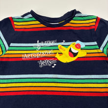 Load image into Gallery viewer, Unisex Aeroplane Jelly, Bertie striped cotton tee / top, light mark &amp; wash fade, FUC, size 3,  