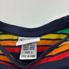 Load image into Gallery viewer, Unisex Aeroplane Jelly, Bertie striped cotton tee / top, light mark &amp; wash fade, FUC, size 3,  