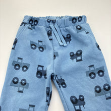 Load image into Gallery viewer, Boys Anko, fleece lined track pants, tractors, Inside leg: 33cm, GUC, size 2,  