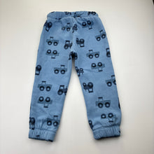 Load image into Gallery viewer, Boys Anko, fleece lined track pants, tractors, Inside leg: 33cm, GUC, size 2,  