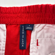Load image into Gallery viewer, Boys JANIE AND JACK, red linen / cotton shorts, elasticated, EUC, size 4,  