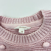 Load image into Gallery viewer, Girls Milkshake, pink metallic knit sweater / jumper, FUC, size 4,  