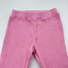 Load image into Gallery viewer, Girls Anko, pink waffle leggings / bottoms, elasticated, FUC, size 0,  