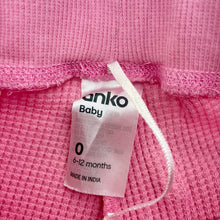 Load image into Gallery viewer, Girls Anko, pink waffle leggings / bottoms, elasticated, FUC, size 0,  
