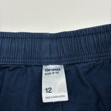Load image into Gallery viewer, Boys Anko, navy stretch cotton shorts, elasticated, GUC, size 12,  