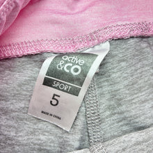 Load image into Gallery viewer, Girls Active &amp; Co, cropped sports / activewear leggings, Inside leg: 32cm, FUC, size 5,  