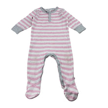 Load image into Gallery viewer, Girls Bebe by Minihaha, striped cotton coverall / romper, FUC, size 0,  