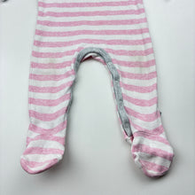 Load image into Gallery viewer, Girls Bebe by Minihaha, striped cotton coverall / romper, FUC, size 0,  
