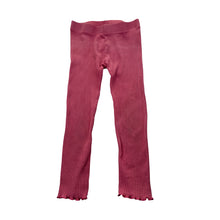 Load image into Gallery viewer, Girls Favourites, ribbed organic cotton leggings, Inside leg: 34cm, FUC, size 4,  