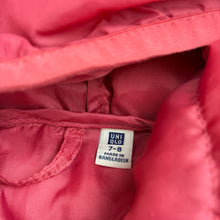 Load image into Gallery viewer, Girls Uniqlo, lightweight puffer jacket / coat, FUC, size 7-8,  