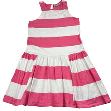 Load image into Gallery viewer, Girls Next, pink &amp; white stripe cotton casual dress, FUC, size 11, L: 72cm