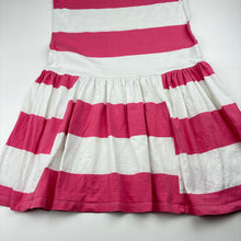Load image into Gallery viewer, Girls Next, pink &amp; white stripe cotton casual dress, FUC, size 11, L: 72cm