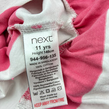 Load image into Gallery viewer, Girls Next, pink &amp; white stripe cotton casual dress, FUC, size 11, L: 72cm