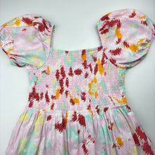 Load image into Gallery viewer, Girls Tilii, cotton lined viscose / cotton / linen dress, EUC, size 16, L: 74cm