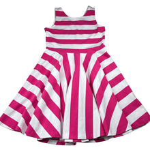 Load image into Gallery viewer, Girls Polo Ralph Lauren, pink &amp; white stripe sleeveless dress, small mark back hem, FUC, size 16, L: 81cm