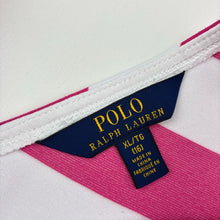 Load image into Gallery viewer, Girls Polo Ralph Lauren, pink &amp; white stripe sleeveless dress, small mark back hem, FUC, size 16, L: 81cm
