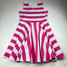 Load image into Gallery viewer, Girls Polo Ralph Lauren, pink &amp; white stripe sleeveless dress, small mark back hem, FUC, size 16, L: 81cm