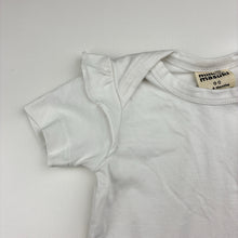 Load image into Gallery viewer, Girls Milk &amp; Masuki, organic cotton blend ruffle bodysuit / romper, EUC, size 00,  